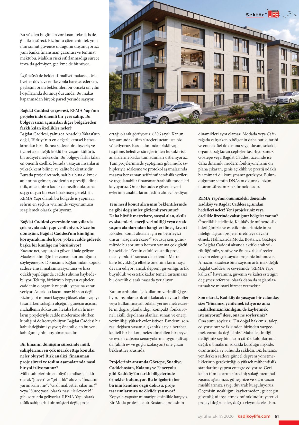 Kadıköy Life · Eylül & Ekim 2026 · s. 60–61 — Sayfa 61